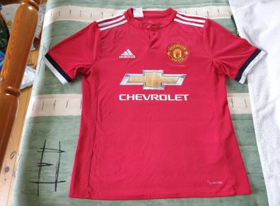 Manchester United Football Club Home Jersey 2017 to 2018 Childrens Large