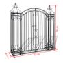 Ornamental Garden Gate Wrought Iron 122x20.5x134 cm Image 7
