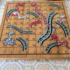 Wooden Snakes and Ladders /Ludo