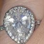 Pandora Pear Ring Sterling Size 52 Image 2