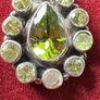 Sterling Silver Green Gemstone necklace with pendant Image 6