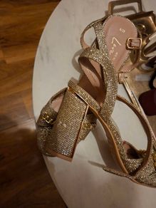 Gold shoes New look