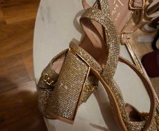 Gold shoes New look