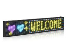 Programmable LED Sign, P10 Full Color Flexible Digital Scrolling Panel, DIY Custom Text Pattern GIF Display Board, Bluetooth APP Control Message Shop Sign for Store Business Advertising, 40x8 in