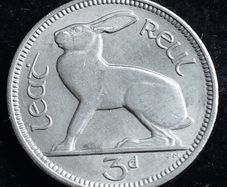 Ireland - 1966 - 3 Pence - Hare - AU - KM.12a - [2043]