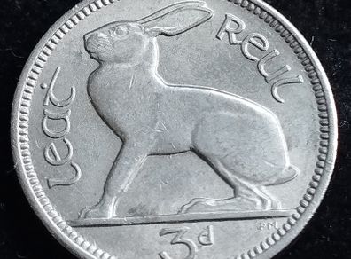Ireland - 1966 - 3 Pence - Hare - AU - KM.12a - [2043]