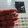 Horsimy Faux Pearl Diamante Drop Cross Earring Image 2