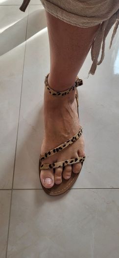 ZARA leopard print strappy sandals Sz 42 (Fit 8-9UK)