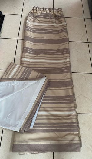 NEW Gorgeous Pair of Fully Lined Curtains  90 wide x 72 inches long, Tape top