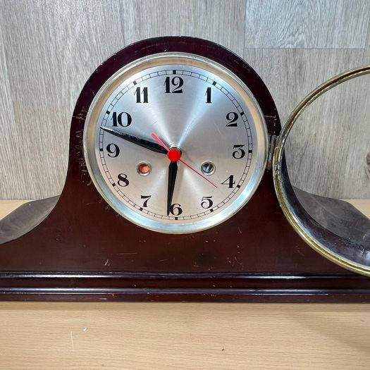 Wooden Napoleon Hat Mantle Clock - Large - Spares or Restoration