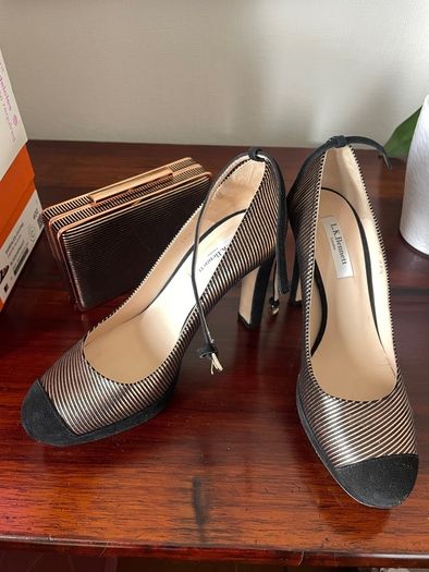LK Bennett Heels + clutch BNWT