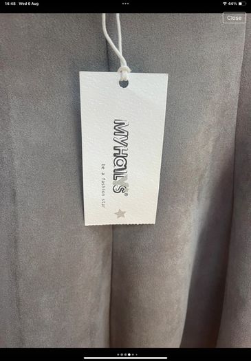 skirt grey suede effect skirt my Haily band size small 10/12