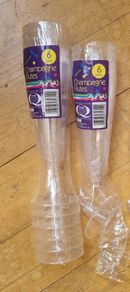 Plastic champagne flutes