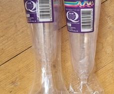 Plastic champagne flutes