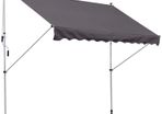 Balcony 3 x 1.5m Manual Adjustable Awning DIY Patio Clamp Awning Canopy Grey