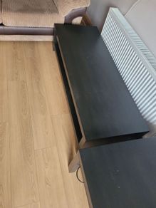 Matching TV Table and Coffe Table. Gunmetal black.