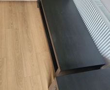 Matching TV Table and Coffe Table. Gunmetal black.