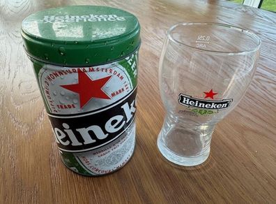 Small Heineken 0.25L Glass & Tin Can (New)