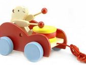Pull Along Drum Beating Bear