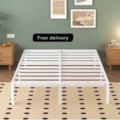 Small Double Bed Frame 30.5 cm High with Rounded Corner Legs