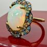 Diamond  Halo Statement Ring Image 9