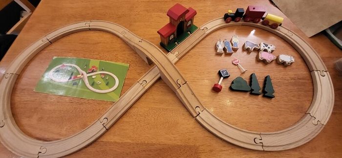 Wooden train set