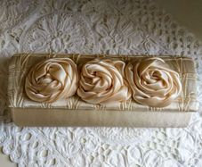 Ivory Satin Clutch