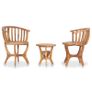 3 Piece Garden Bistro Set Solid Teak Wood Image 6