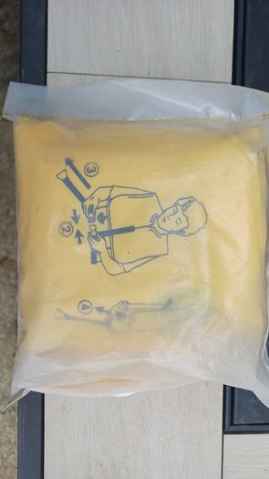 Premium Airline Collectible: Genuine ASL Airlines France Life Jacket in Underseat Pouch