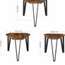 Nesting Coffee Table, Set of 3 End Tables for Living Room, Stacking Side Tables, Sturdy and Easy Assembly, Steel Frame, Industrial Style, Rustic Brown Image 2