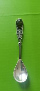 Sterling silver spoon with amber