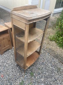 Old bookcase needs refurb antique - glass intact on sides