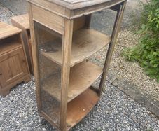 Old bookcase needs refurb antique - glass intact on sides