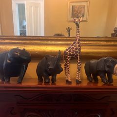 Wooden Animals made by hand. Origin - S. Africa