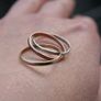 Tricolor gouden trinity ring gold 375 9K 2g Image 2