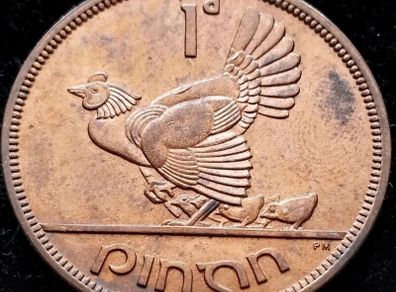[#23] - Ireland 1949 | One Penny | Irish 1d | Irish Penny | KM.11 | UNC