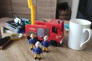 Fireman Sam Jupiter Fire Engine with Fireman Sam Action Figure vintage