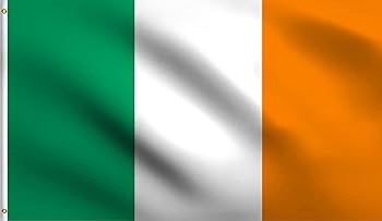 NEW SALE | Ireland Flag, Irish Flag Polyester with Brass Grommets, 3x5 Foot (90 X 150cm)