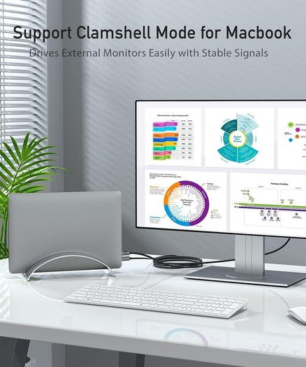 uni USB C to DisplayPort Cable (4K@60Hz, 2K@165Hz), Sturdy Aluminum USB Type C Thunderbolt 3/4 to DP Cable Compatible for iPhone 15 Pro Max, MacBook Pro/Air, iPad Pro, iMac, XPS, S23 etc. 1.8m.