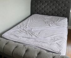 Grey sleigh bed 46 double