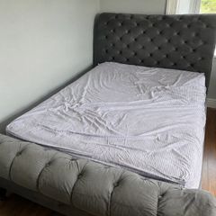 Grey sleigh bed 46 double