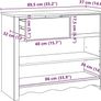 Console Table Drammen White 89.5 x 37 x 73 cm Solid Pine Wood Image 3