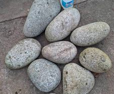 Smooth Granite Rocks x 9