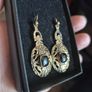 Vintage Golden Earrings with Black Core Image 3