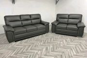 3+2 Bromley Gretal Leather &amp; Fabric Sofa Set