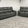 3+2 Bromley Gretal Leather & Fabric Sofa Set Image 5