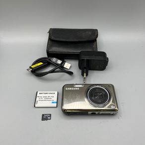 Samsung Digital Camera PL100 12.2MP Selfie Screen SIlver + SD + Charger-Full Kit