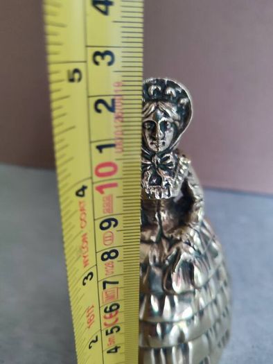 Vintage Large Brass Crinoline Lady Bell