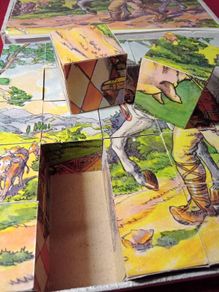 Vintage Czechoslovakia Wooden Blocks Puzzle