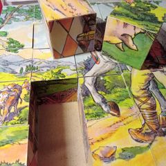 Vintage Czechoslovakia Wooden Blocks Puzzle